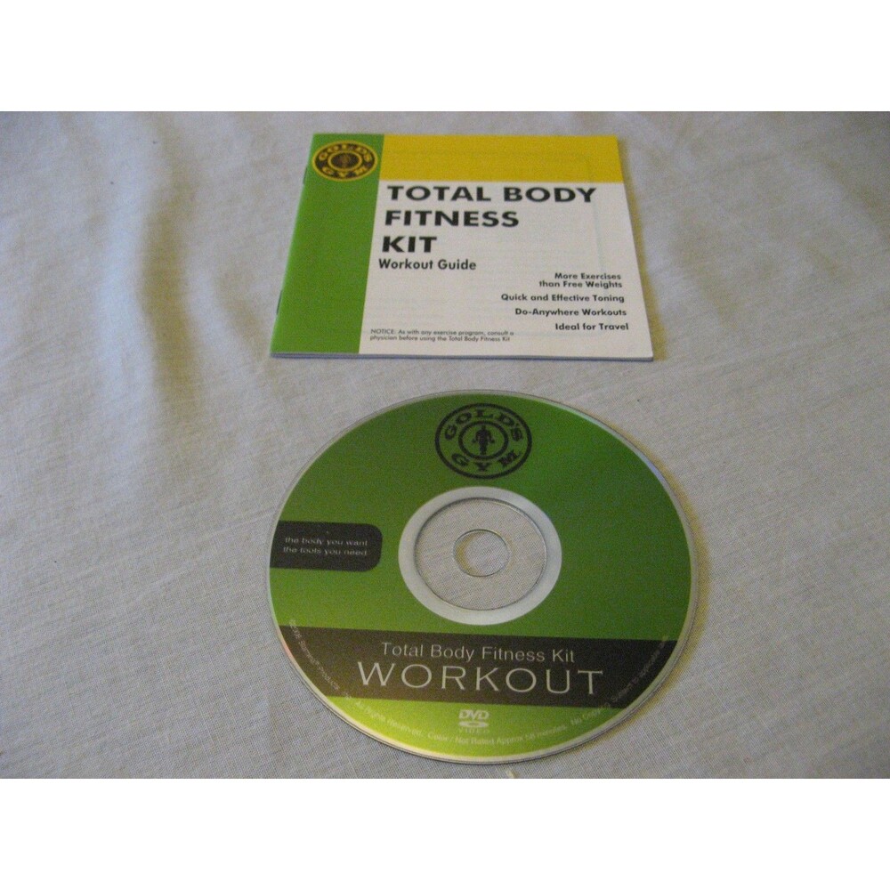 Golds Gym Total Body Fitness Kit Workout Guide DVD & Booklet